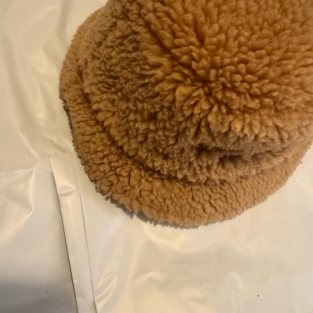 Coach Tan Fuzzy Bucket Hat